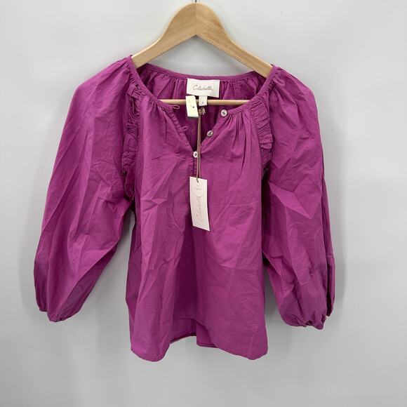 CLEOBELLA NWT Evereve Jess Organic Cotton Blouse in Orchid Purple // S - Picture 10 of 12